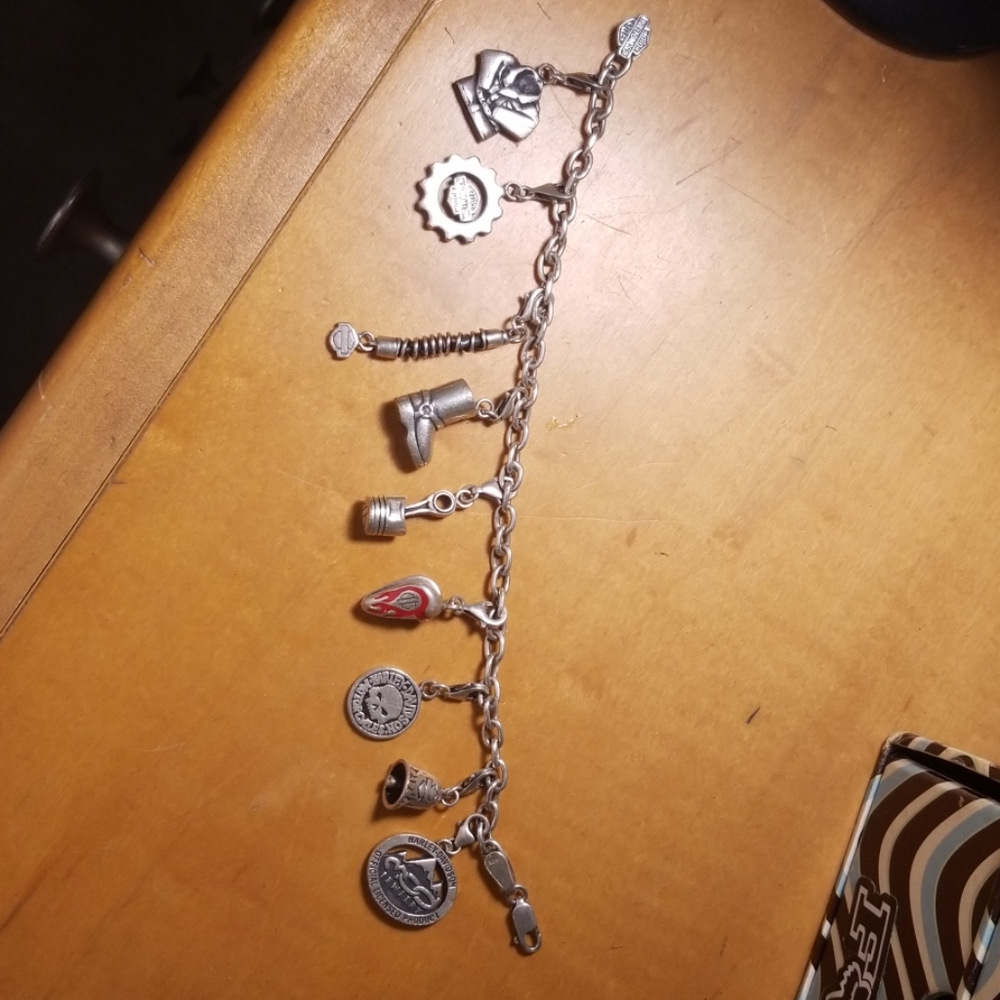 Vintage Harley Davidson Charm Bracelet.